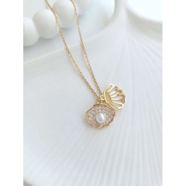 Çelik Gold İstiridye Kadın Kolye Çelik Gold İstiridye Kadın Kolye