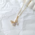 Çelik Gold Taşlı Kelebek Kadın Kolye Çelik Gold Taşlı Kelebek Kadın Kolye