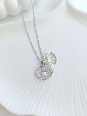 Çelik Silver İstiridye Kadın Kolye