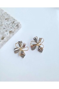 Vip Çift Renkli Çiçek Kadın Küpe