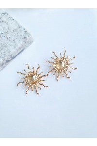 Vip Gold Büyük Güneş Kadın Küpe Vip Gold Büyük Güneş Kadın Küpe