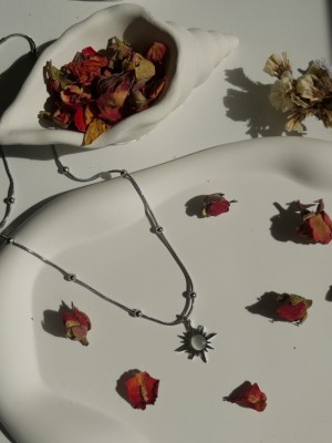 Çelik Gümüş Yıldızlı Kadın Kolye Guiding Star- Silver