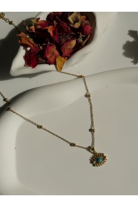 Çelik Göz Figürlü Kadın Kolye Altın Ocean Eye - Gold