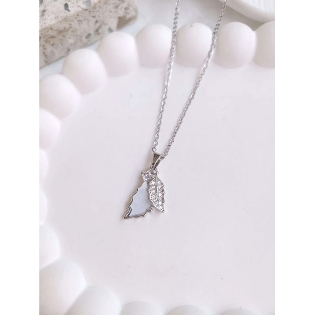 Çelik Silver Yaprak Kadın Kolye Çelik Silver Yaprak Kadın Kolye