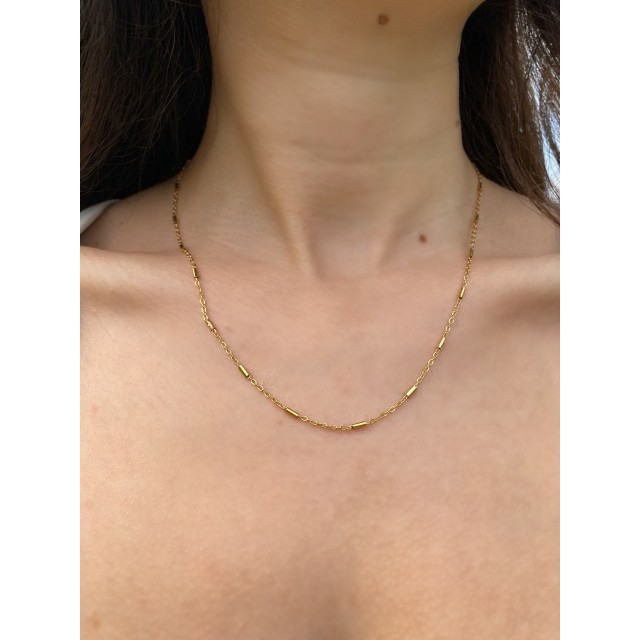 Çelik Gold İnce Zarif Kadın Zincir Kolye