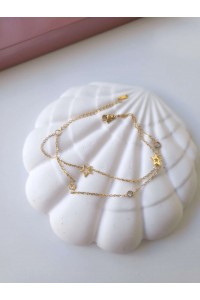 Çelik Gold 2'li Yıldız Bileklik