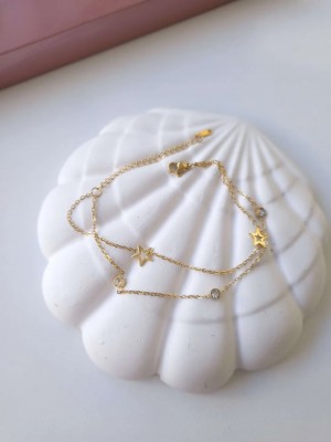 Çelik Gold 2'li Yıldız Bileklik