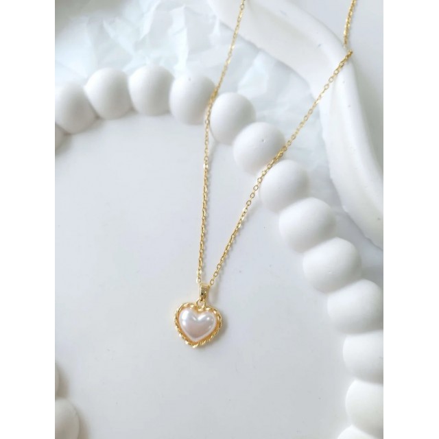 Çelik Gold Antik Kalp Kolye