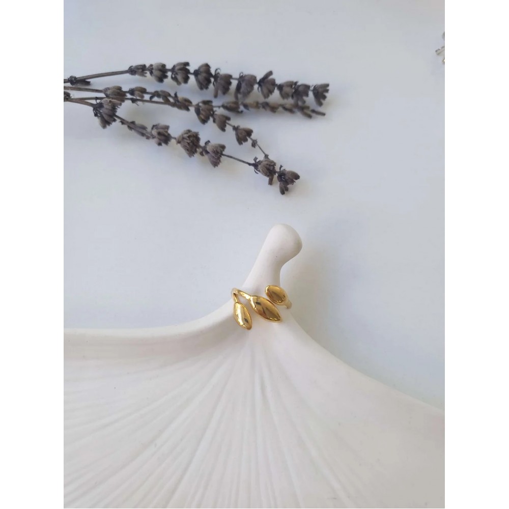 Çelik Gold Ayarlanabilir Sarmaşık Yüzük