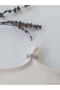 Çelik Silver Fashion Ayarlanabilir Yüzük