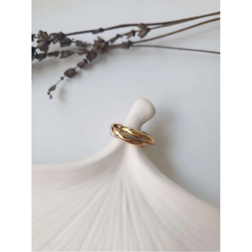 Çelik Üç Renkli Yüzük