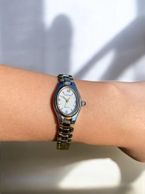 Kadın İnce Kordonlu Vintage Metal Kasa Silver Kol Saati 4