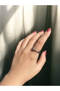 Sarmal Gümüş Kadın Zarif Yüzük