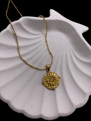 Vintage Taşlı Kadın Çelik Kolye