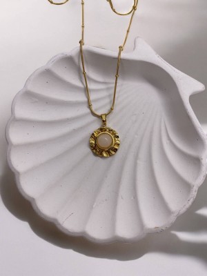 Vintage Taşlı Kadın Kolye