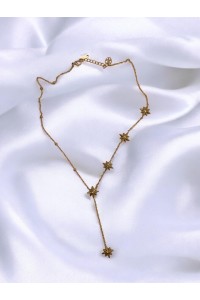 Kuzey Yıldızı Gold Kadın Çelik Y Kolye