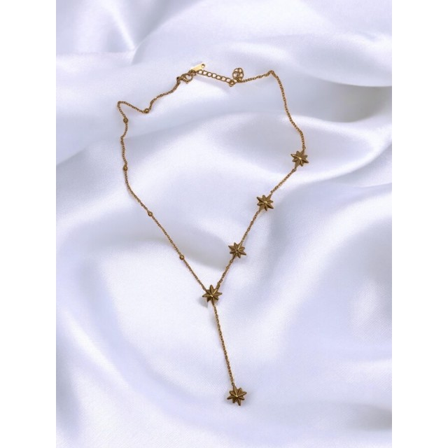 Kuzey Yıldızı Gold Kadın Çelik Y Kolye