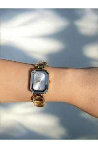 Lüx Taşlı Kadın Kol Saati Gold-8