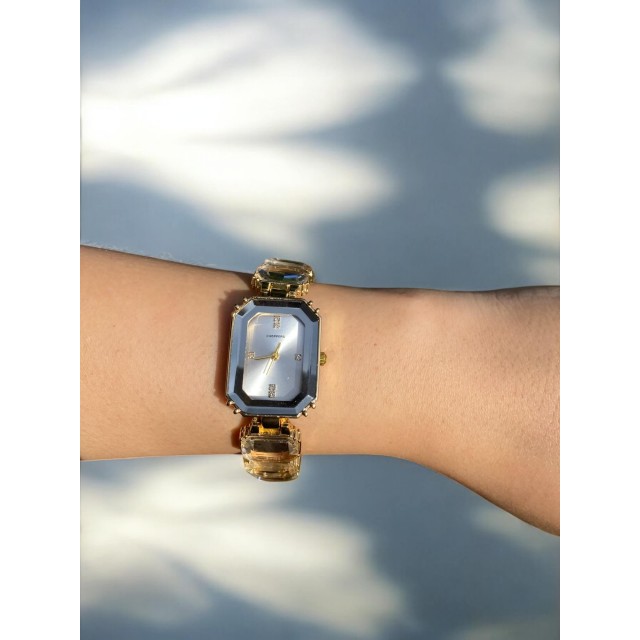 Lüx Taşlı Kadın Kol Saati Gold-8 Lüx Taşlı Kadın Kol Saati Gold-8