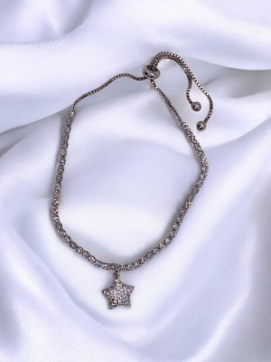 Yıldız Figürlü Asansörlü Silver Çelik Su Yolu Bileklik