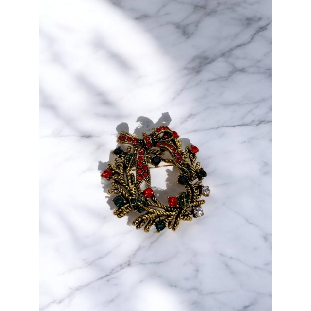 Yılbaşı Taşlı Broş