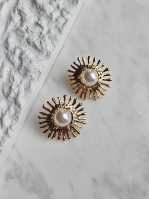 Vip İncili Güneş Küpe