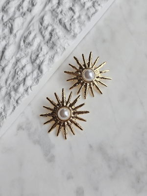 Vip İncili Güneş Küpe 2