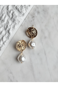 Vip İnci Detaylı Sallantılı Küpe -2 Vip İnci Detaylı Sallantılı Küpe -2