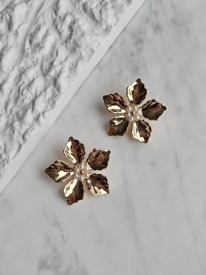 Vip Zarif Çiçek Küpe