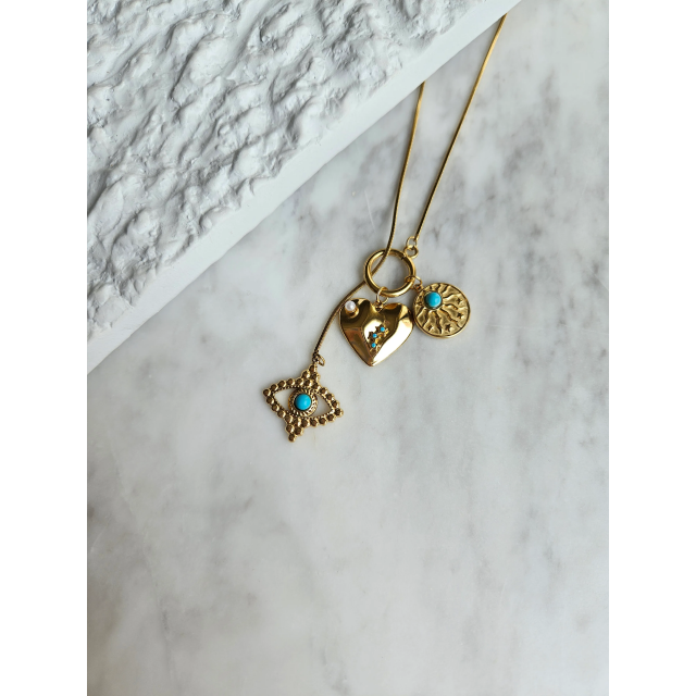 Çelik Gold Charm Kolye Çelik Gold Charm Kolye