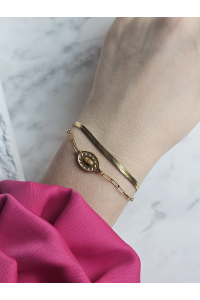 Çift Sıra Çelik Bileklik Çift Sıra Çelik Bileklik