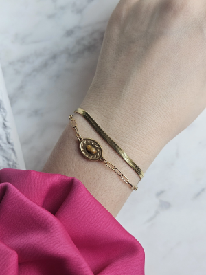 Çift Sıra Çelik Bileklik