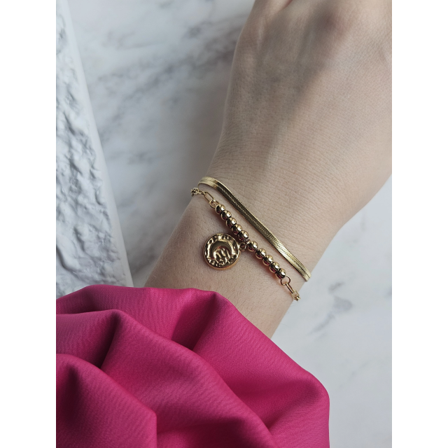 Çift Sıra Çelik Bileklik