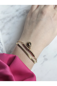 Çift Sıra Çelik Bileklik