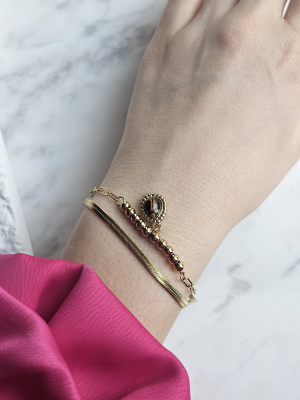 Çift Sıra Çelik Bileklik