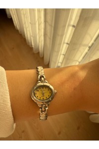 Kadın İnce Kordonlu Vintage Metal Kasa Gümüş Minimal Kol Saati 17