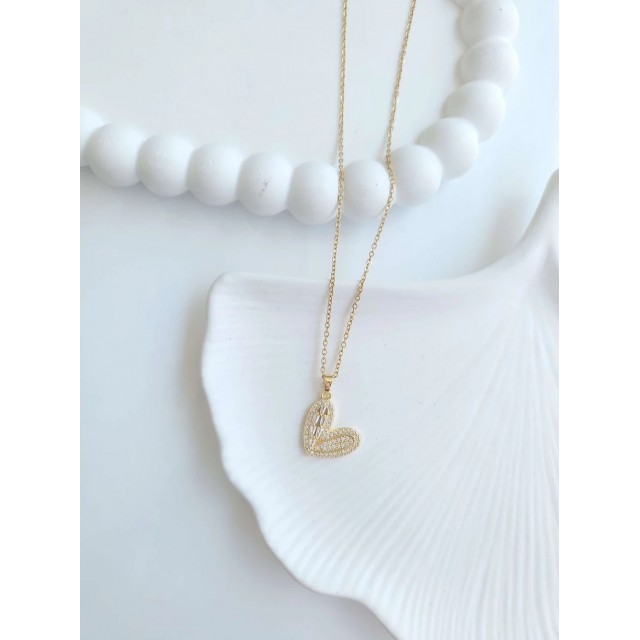 Çelik Gold Kalp Kadın Kolye - Golden Heart Çelik Gold Kalp Kadın Kolye - Golden Heart