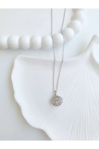 Çelik Silver İstiridye Kadın Kolye