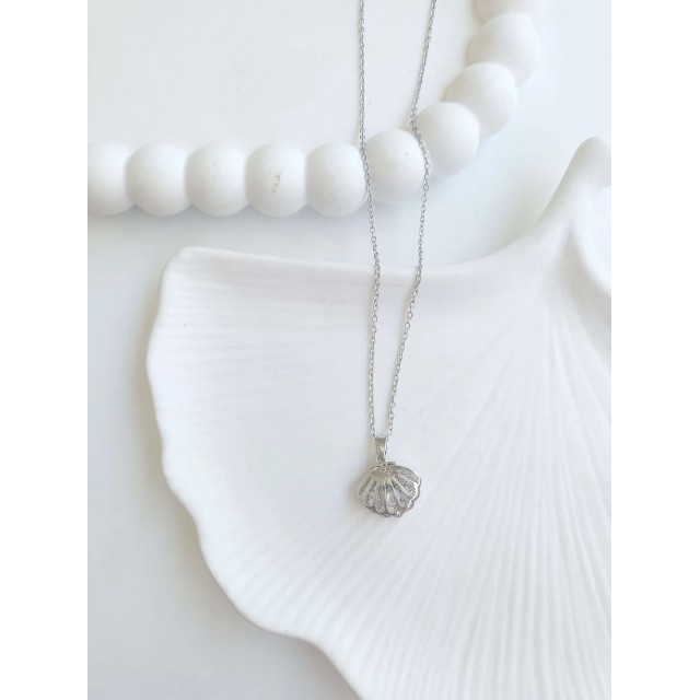 Çelik Silver İstiridye Kadın Kolye