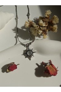 Çelik Gümüş Yıldızlı Kadın Kolye Guiding Star- Silver