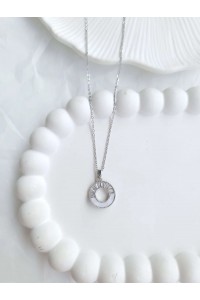 Çelik Silver Taşlı Kadın Kolye