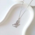 Çelik Silver Butterfly Kadın Kolye