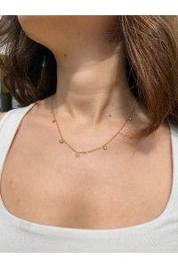 Çelik Minik Güneş Figürlü Zarif Charmlı Kadın Kolye