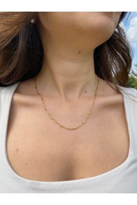 Çelik Gold İnce Zarif Kadın Zincir Kolye