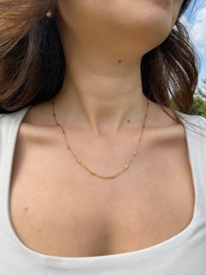 Çelik Gold İnce Zarif Kadın Zincir Kolye