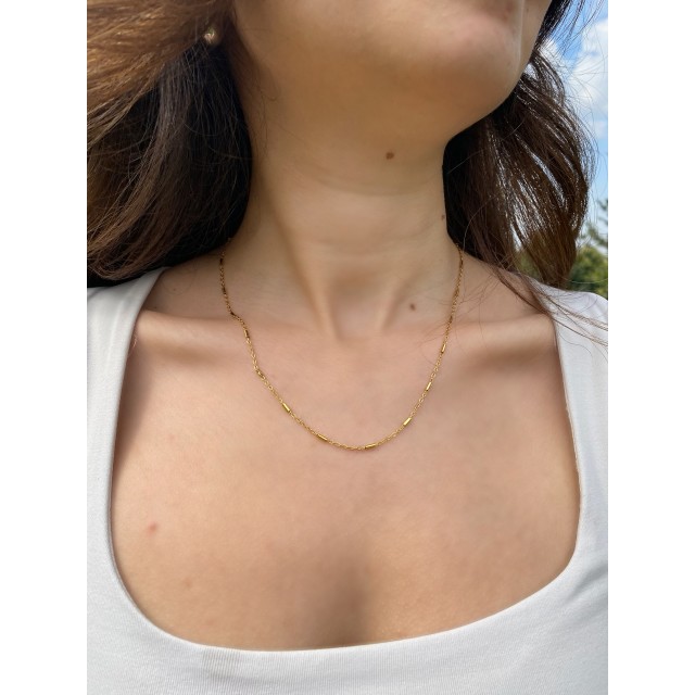 Çelik Gold İnce Zarif Kadın Zincir Kolye