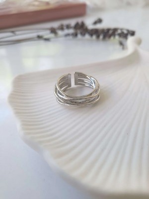 Çelik Silver Fashion Ayarlanabilir Yüzük