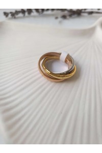 Çelik Üç Renkli Yüzük