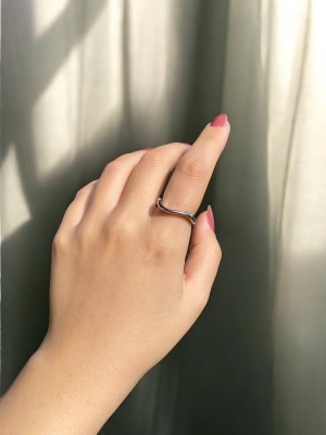 Sarmal Gümüş Kadın Zarif Yüzük