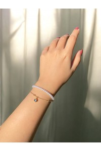 İnci Dorika Çift Sıra Kadın Zarif Bileklik